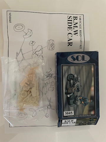 SOL 1/48 resin cast MM045 - BMW Side Car & figure