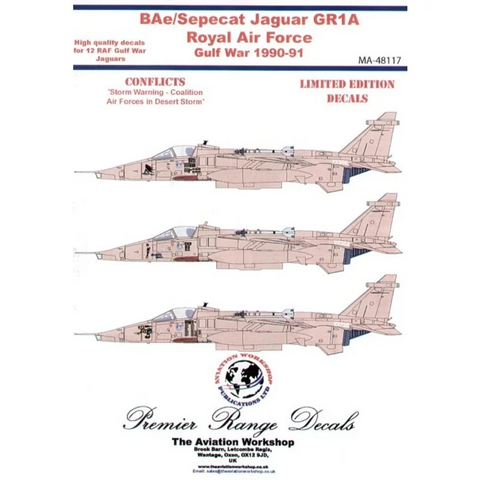 Model Alliance 1/48 BA/eSepecat Jaguar GR1A RAF Gulf War decals - MA-48117