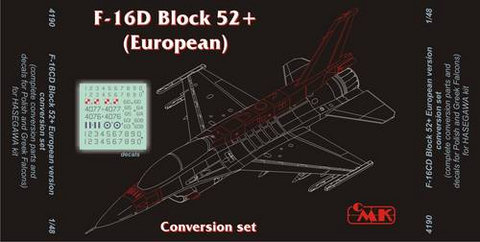 CMK 1/48 scale F-16D Block 52+ (European) Conversion set for Hasegawa - 4019