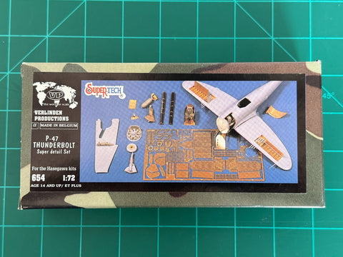 Verlinden 1/72 Scale P-47 Thunderbolt super detail resin Set #654 for Hasegawa