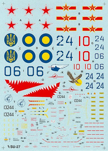 Hi-Decal Line 1/48 decal set for Su-27 Flanker B - 48-003