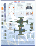 Eagle Strike 1:48 Stars over Europe F-104G & F-104S Starfighters decals - 48057