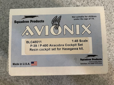 Avionix / Squadron BLC48011 1/48 Scale P-39/P-400 Airacobra Cockpit set Hasegawa