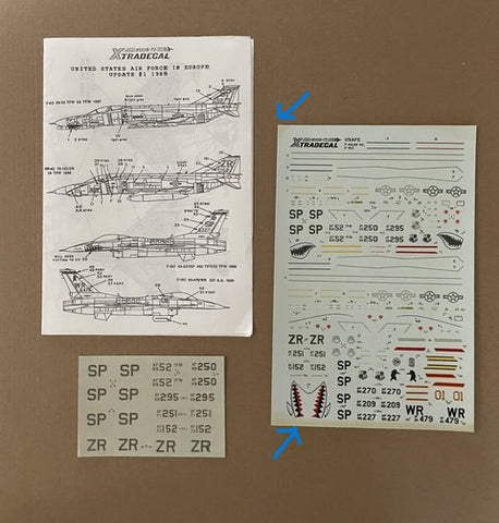Xtradecal 1/72 scale USAF in Europe Update #1 1988 decals - X008-72