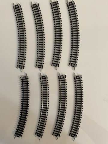 Atlas #2510 - N Scale 9 3/4" RADIUS TRACK - BULK 8 PCS