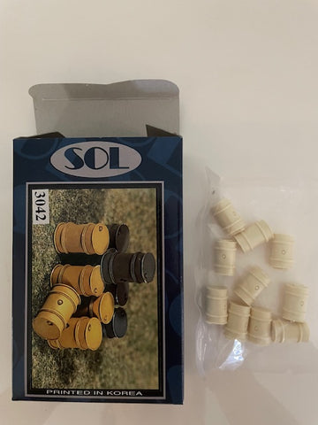 SOL 1/48 resin cast detail GERMAN FUEL DRUM SET 10 pcs - MM042/3042
