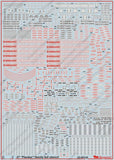 Begemot 1/32 scale decals Sukhoi Su-27 Flanker family full stencil - 32-002