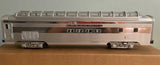 Lionel 6-19128 O Scale Santa Fe Aluminum Full Vista Dome Car -Illuminated