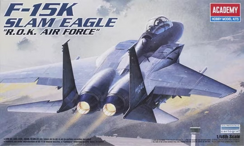 Academy 1/48 Scale F-15K Slam Eagle R.O.K. Air Force aircraft kit - #12213