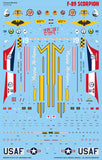 Caracal 1/72 decals F-89 Scorpion for Revell 1/72 F-89D/J kits - CD72165