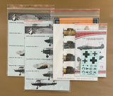 1/72 Owl & SBS Decals 4 pack set I-153 Finnish, Arado Ar 66c etc
