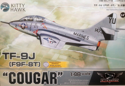 Kitty Hawk 1/48 Scale TF-9J (F9F-8T) Cougar No. KH80129 - Aircraft Kit
