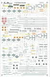 Aeromaster 1/48 scale F-16 Falcon Stencils decal sheet - 148-030
