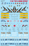 Caracal 1/48 decal Air Force F-104 Starfighter Test & Drone Zippers - CD48233