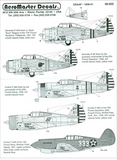Aeromaster 1/48 decal sheet USAAC 1938-1941 (P-35, P-35A P-36A, P-40B) - 48-055