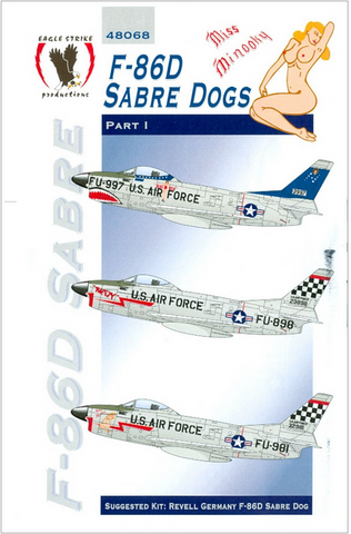 Eagle Strike 1:48 scale F-86D Sabre Dogs, Part I decals for Revell - 48068