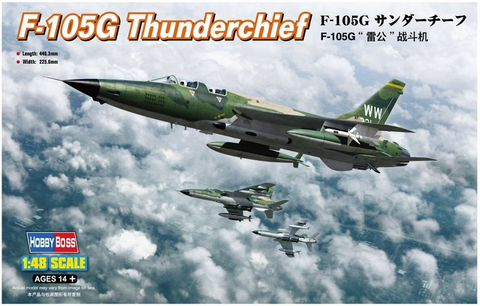 HobbyBoss 1:48 Scale F-105G Thunderchief aircraft kit 80333