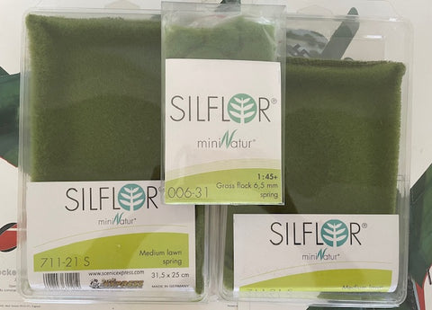 Silflor - MiniNatur 3 pack Spring Medium Lawn & Grass Flock