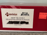 Precision Craft HO N&W Y6b 2-8-8-2 #2195 w/22I tender - DCC Locomotive