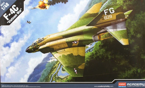 Academy 1/48 Scale F-4C Phantom Vietnam War aircraft kit - 12294