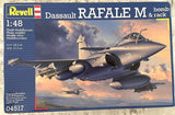 Revell 1/48 scale Dassault Rafale M & bomb rack kit 04517 shelf wear open box
