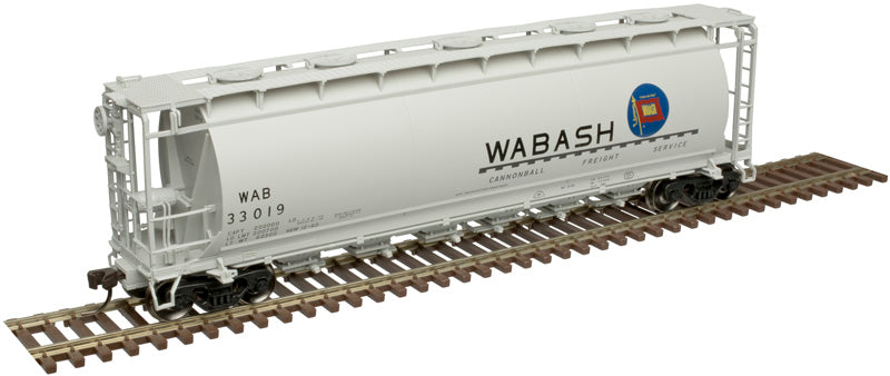 Atlas HO Scale ACF 6-Bay Cylindrical Hopper Wabash (Gray) 33037, 33024 or 33019 Atlas HO Scale ACF 6-Bay Cylindrical Hopper Wabash (Gray) 33037, 33024 or 33019
