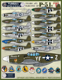 Furball 1/48 decals Colors and Markings of P-51 Part I - FDS4834 14 options