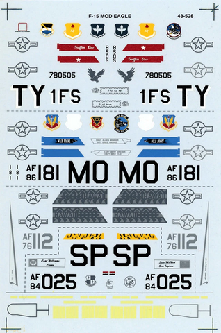 SuperScale 1:48 Decals F-15A/C/D Mod Eagles - 48-528