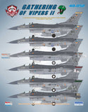 Bullseye 1/48 Decals 48052 Gathering of Vipers II F-16C F-16CG F-16D Falcon