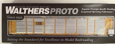 Walthers HO Scale 89' Thrall Tri-Level Auto Carrier CSX ETTX