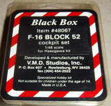 Black Box 1/48 resin F-16 Block 52 Cockpit set for Hasegawa - 48067
