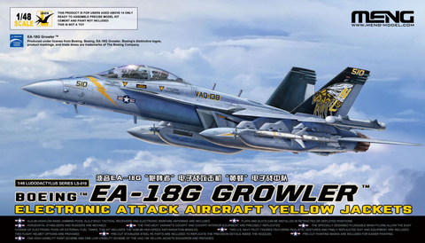 Meng 1/48 Scale Boeing EA-18G Growler Yellow Jackets - LS-019 Aircraft Kit