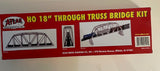 ATLAS HO SCALE CODE 83 18" THROUGH TRUSS BRIDGE KIT - BLACK #594
