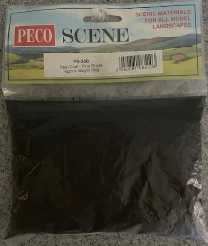 Peco PS-330 Real Coal Fine Grade ( approx 130g) Scenic material