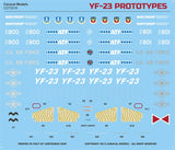 Caracal 1/72 decals YF-23 Prototypes for Italeri - CD72016
