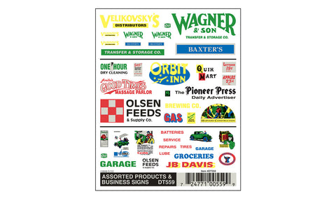 Assorted Products & Business Signs DT559 - Woodland Scenics Dry Transfers