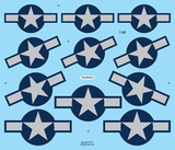 Fundekals 1/48 scale US National Insignias 1943 Greyed Out - 48013