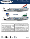 Fundekals 1/48 scale decals for Convair F-102A Delta Dagger kits pt 2 - FUN48006