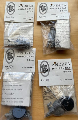 Andrea Miniaturas 54mm metal unpainted figures bundle Ejercito de Carlos I - NOS