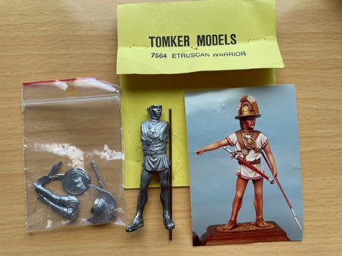 Tomker Models #7564 - Etruscan Warrior  - Old Stock unassembled and unpainted