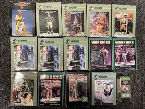 Warrior 1/35 Scale WWII resin armor figures bundle See Pics - 15 pcs NOS