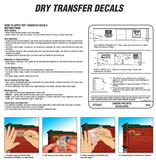 BN and CB&Q Box Cars Heralds & Signs DT607 - Woodland Scenics Dry Transfers