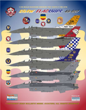Bullseye 1/48 Decals Shaw Flagships F-16C Fighting Falcon- 48027 for General Dynamics
