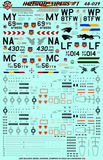 Bullseye 1/48 Decals Hotrod Vipers #1 F-16A Vipers - 48029 for General Dynamics