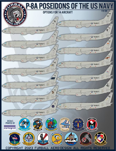 Furball Aero-Design 1/72 decals P-8A Poseidons of the US Navy - 72-011