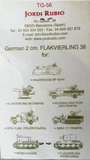Jordi Rubio 1/35 Scale 2 cm FLAK-Vierling German Tank-Gun - TG-56