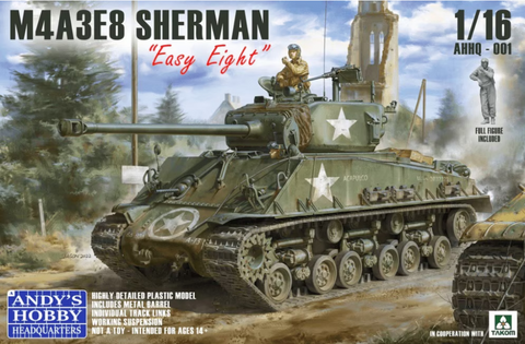 Andy's Hobby 1/16 Scale M4A3E8 Sherman Easy Eight AHHQ001 with figure