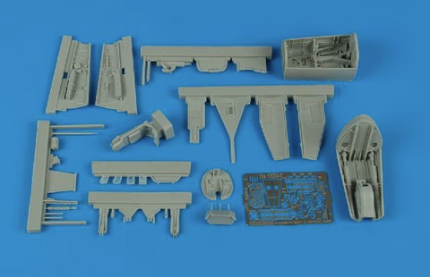 Aires 1/48 scale He 162A cockpit set and wheel bay for Tamiya - #4359