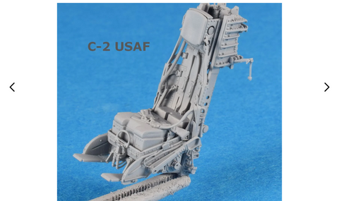 Hypersonic 1/48 C-2 Ejection Seat, single for Kinetic F-104 S/R2 Mainly USAF - HSMR48070-4