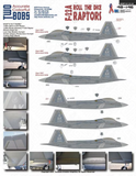 TwoBobs 1/48 scale F-22A Roll The dice Raptors decal sheet - 48-146